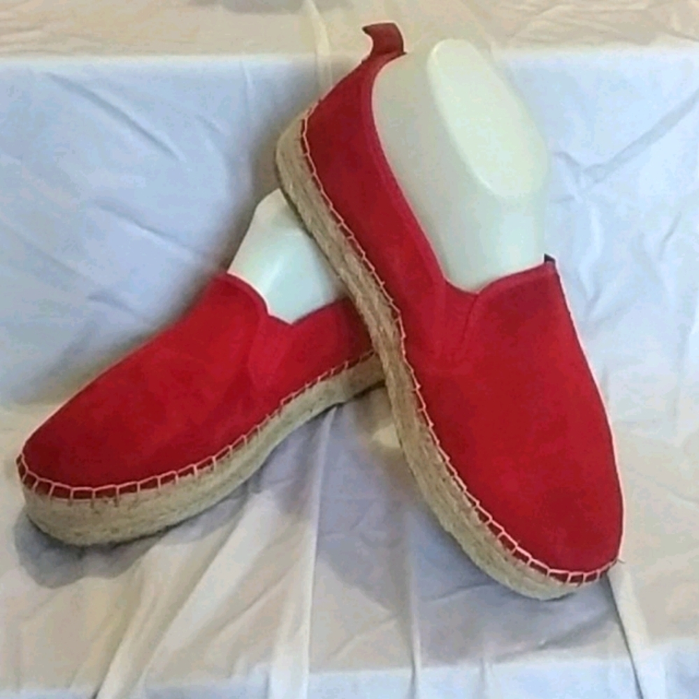 Sam Edelman Red Suede Espadrilles